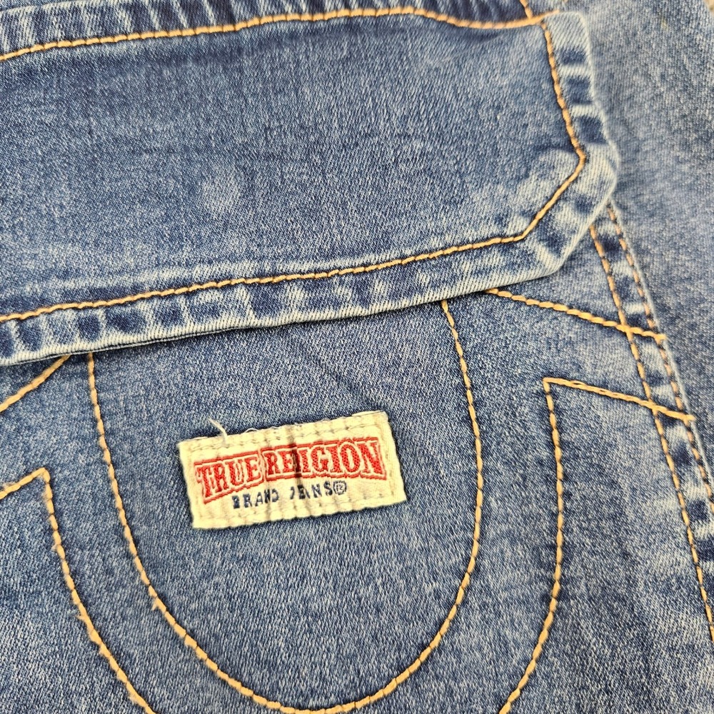 True Religion Denim Cargo SN Straight Jeans Medium Tide Wash 600325R4 Sz 29 NWT - Picture 13 of 14